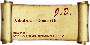 Jakubecz Dominik névjegykártya